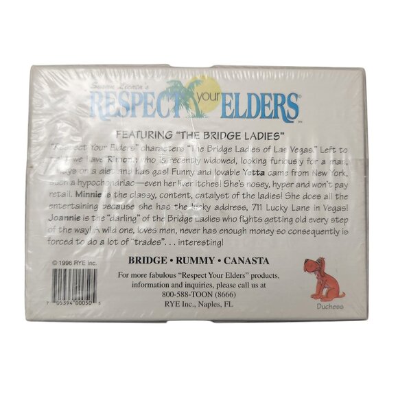 Respect Your Elders Bridge Ladies Double Card Deck Game Rummy Canasta - Picture 5 of 5